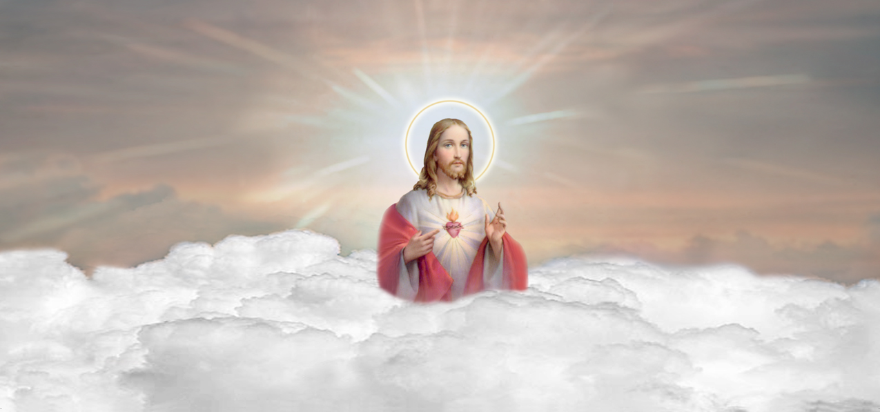 Sacred Heart Clouds Bronze